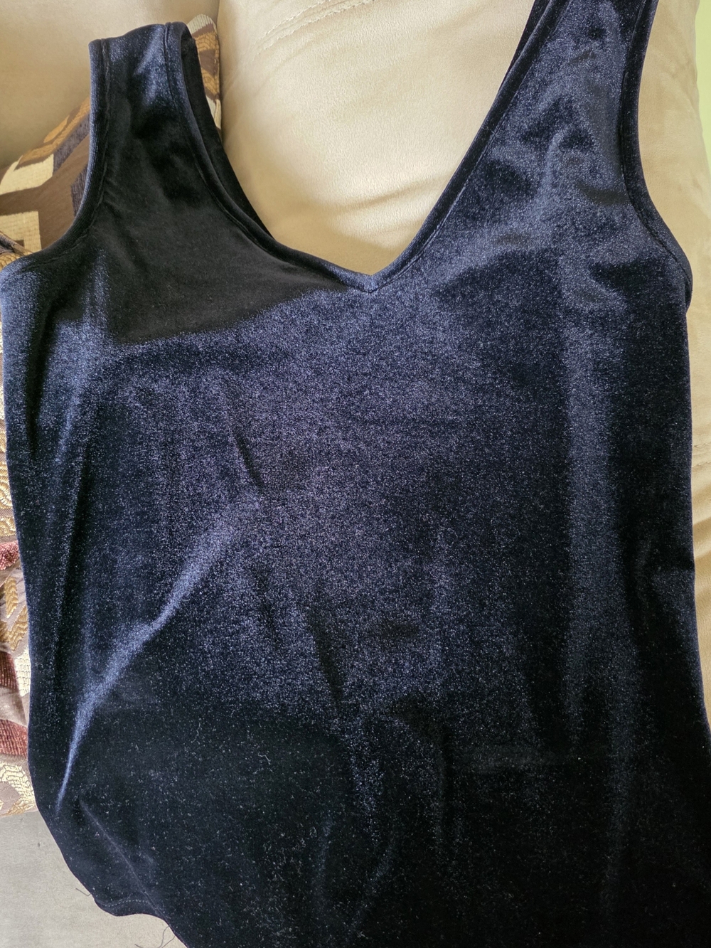 Suzy Shier Black Velvet Tank